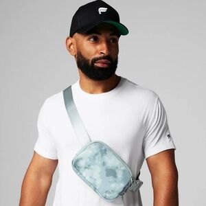 Fabletics The Belt Bag Sage Gray Cloud Wash Crossbody Bag